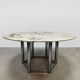 Vintage Italian carrara marble dining table 1970s