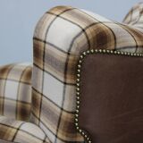 1940s Pair of Large Italian Club Armchairs