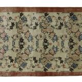 ONE-OF-A-KIND TURKISH HANDWOVEN VINTAGE RUG - RUSTIC VINTAGE CHARM 200X 104