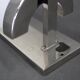 Czechoslovak Art Deco chrome wall light with milk glass, 1930s