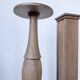 Paire de sellettes colonnes en bois 1950