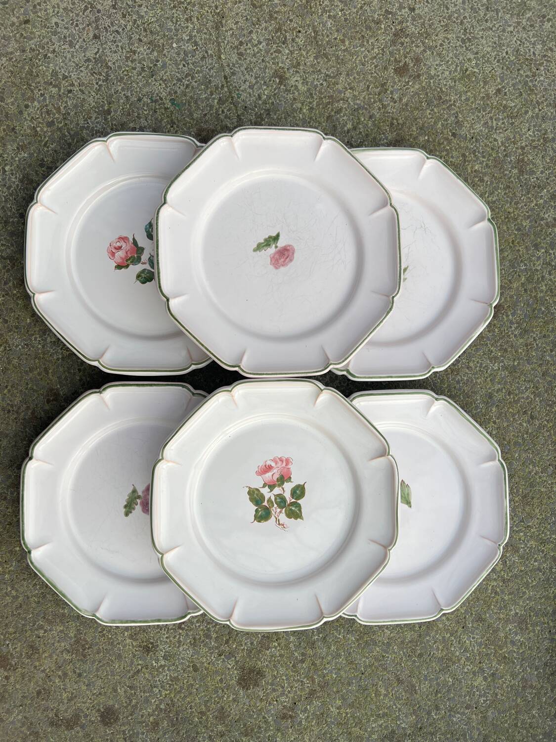 Gien 6 dessert plates