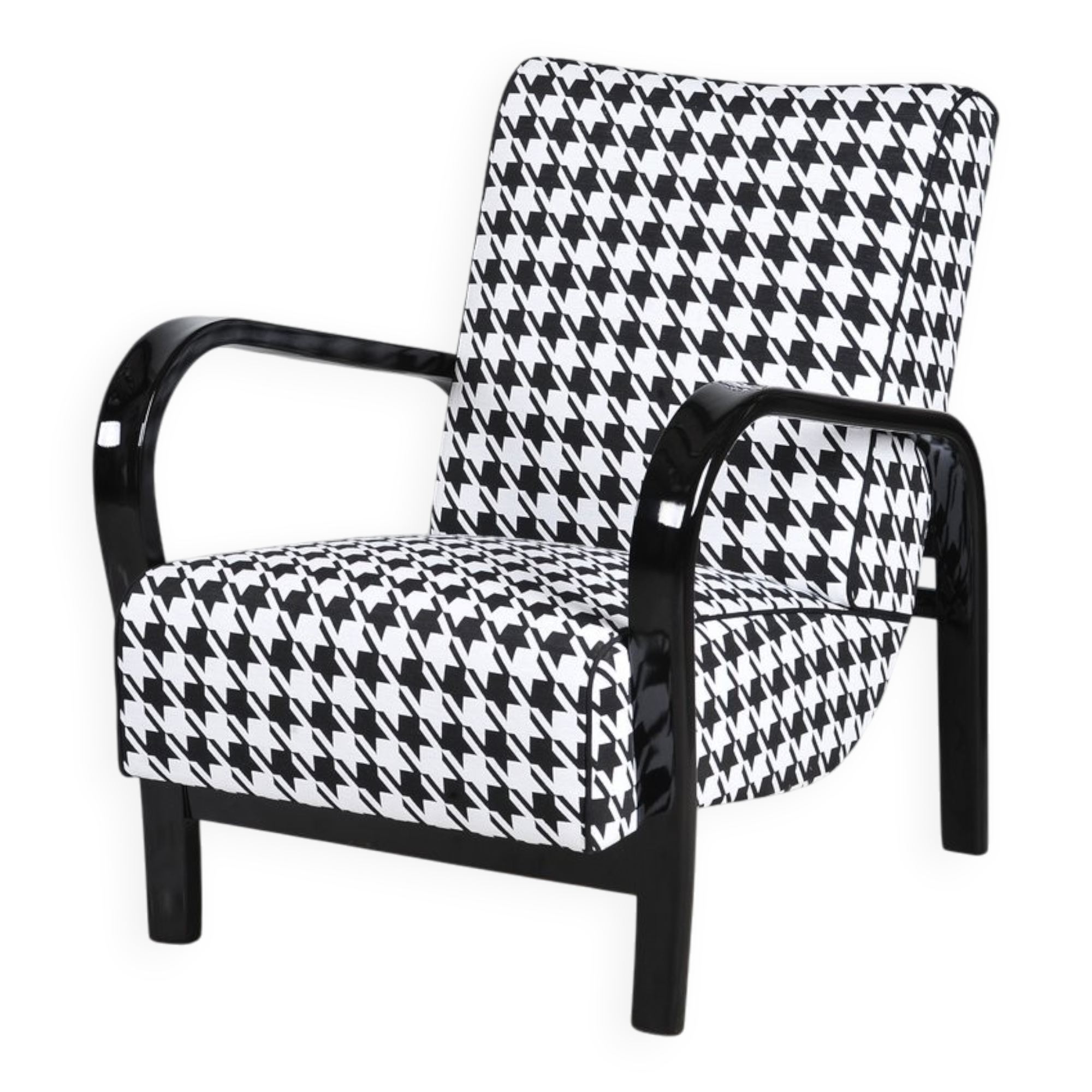 Czech Art Deco Beech Armchair by Koželka and Kropáček, 1930s