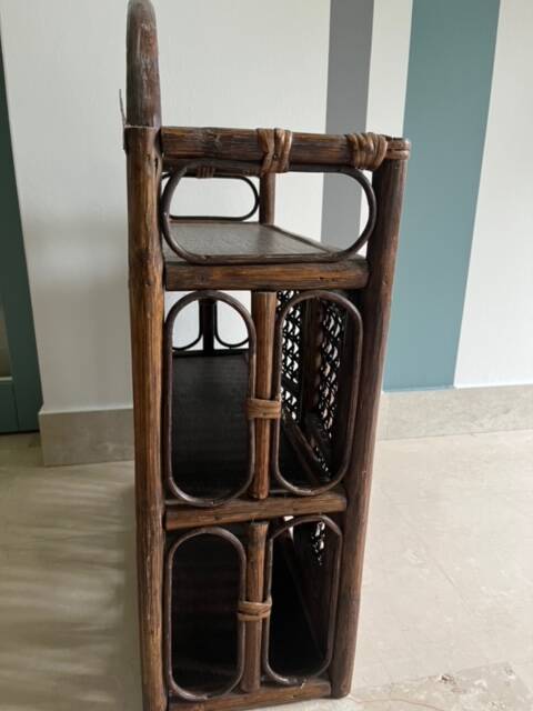 Rattan shelf