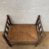 Turned wooden bench
