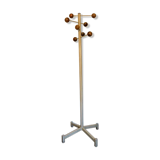 Vintage metal and wood coat holder 1960