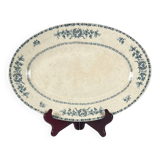Oval patinated dish "Thermidor" Blue/green iron earth, late 19th century
