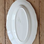 Ravier vintage Sarreguemines ivory earthenware – Scalloped rim