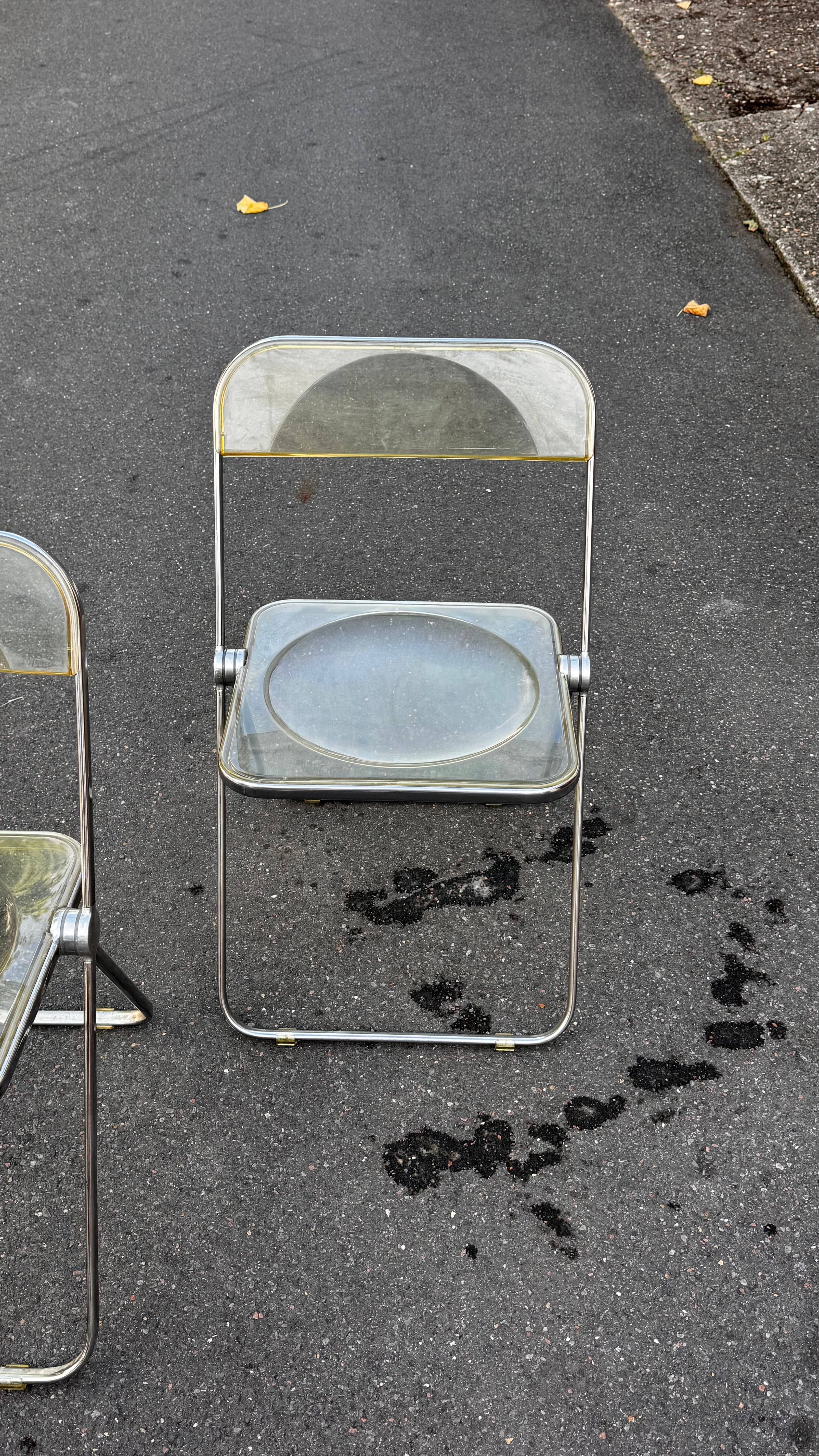 Lot de 3 chaises Plia - GianCarlo Piretti