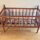 Vintage wooden child bed turned