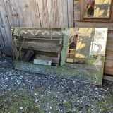 Vintage art deco cut glass bistro venetian mirror