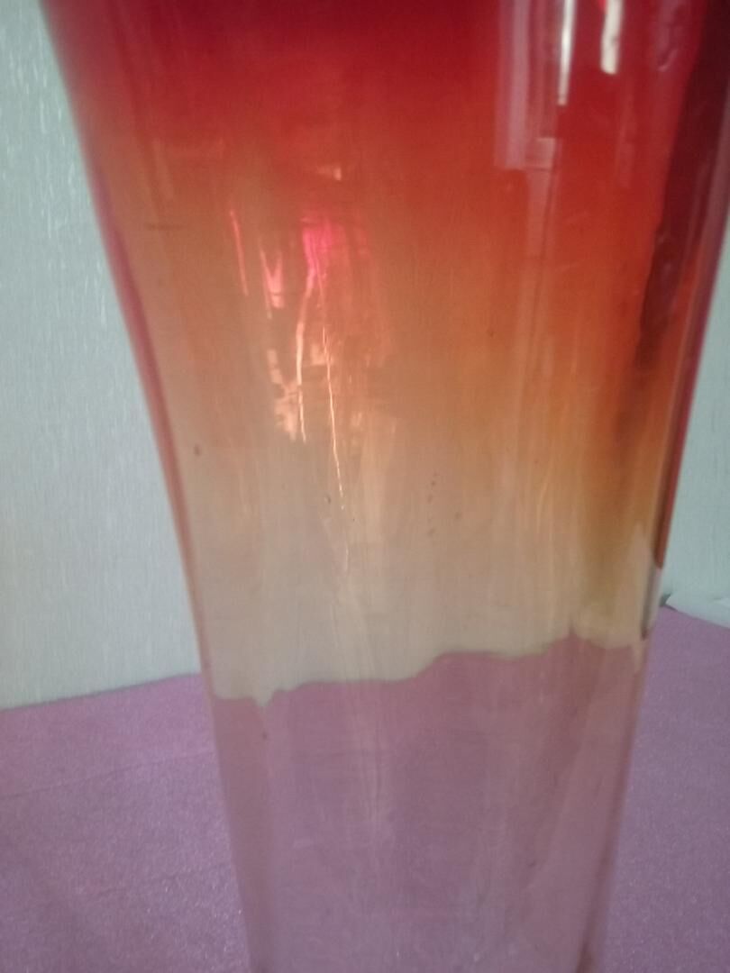 Glass art deco vase