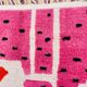 Hand-woven pink Berber rug