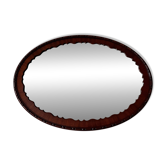 Antique Oval Mahogany Wall Mirror