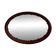 Antique Oval Mahogany Wall Mirror