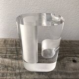 Vase vintage en acrylique transparent, Italie