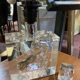 Jean Giraudon designer lamp with harp and violin decoration