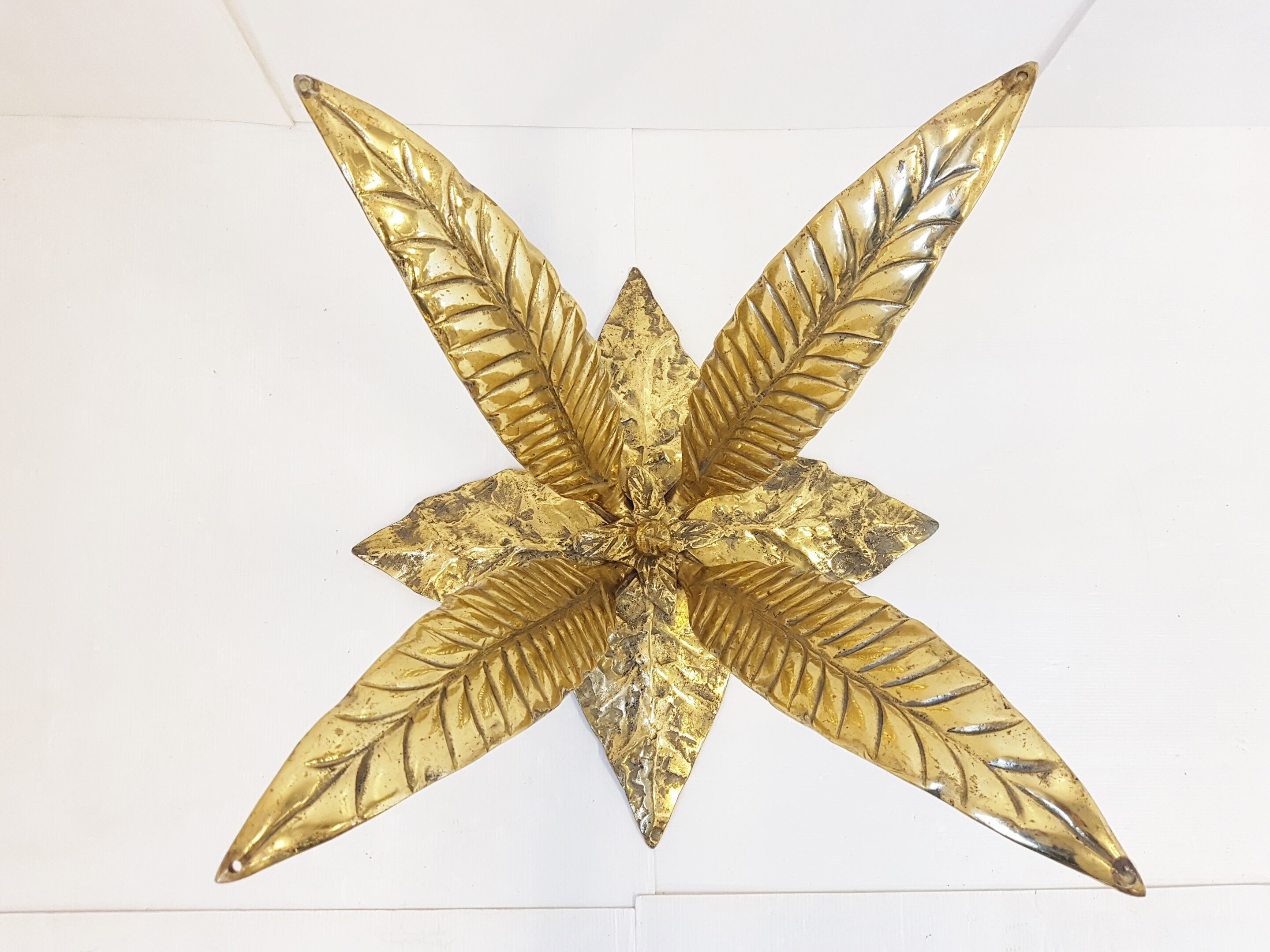 Bronze coffee table golden 1970