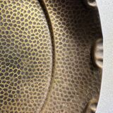 Art-Deco Bread Basket in hammered copper, Turtle shape