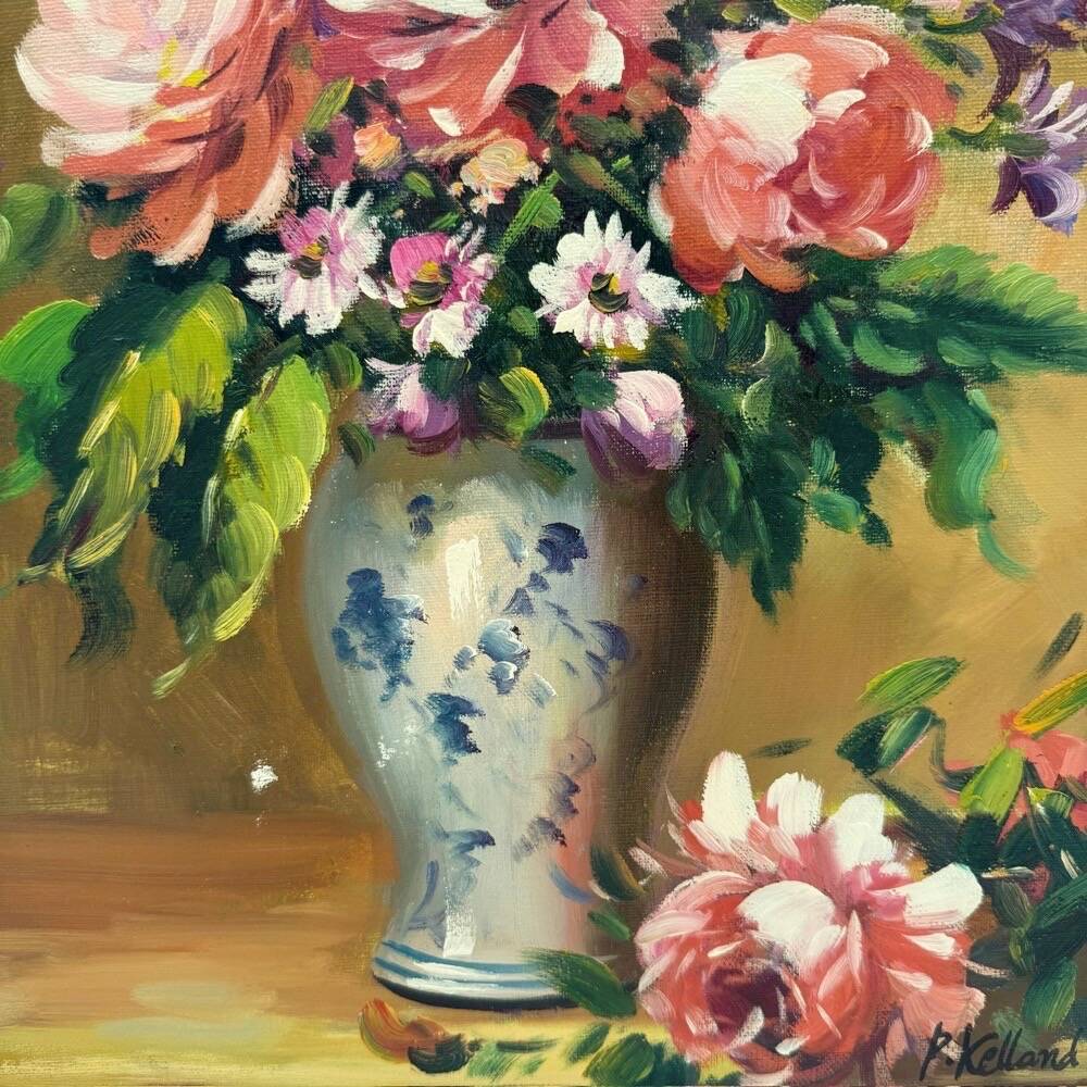 Still Life with Peonies by Peter Kelland