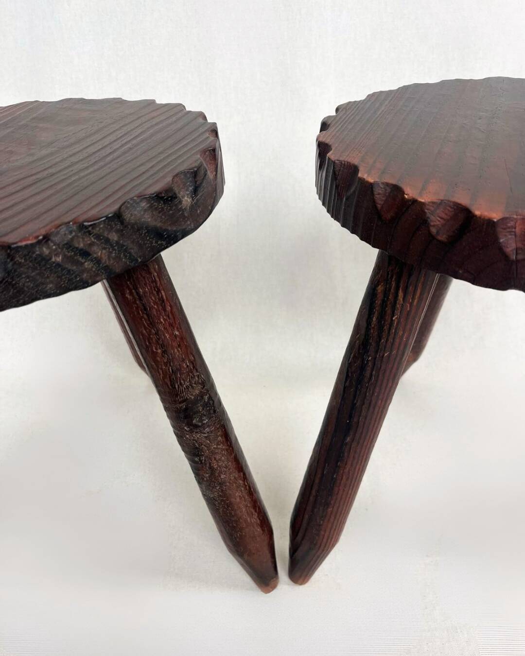 tripod stool with raw charm