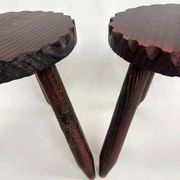 tripod stool with raw charm
