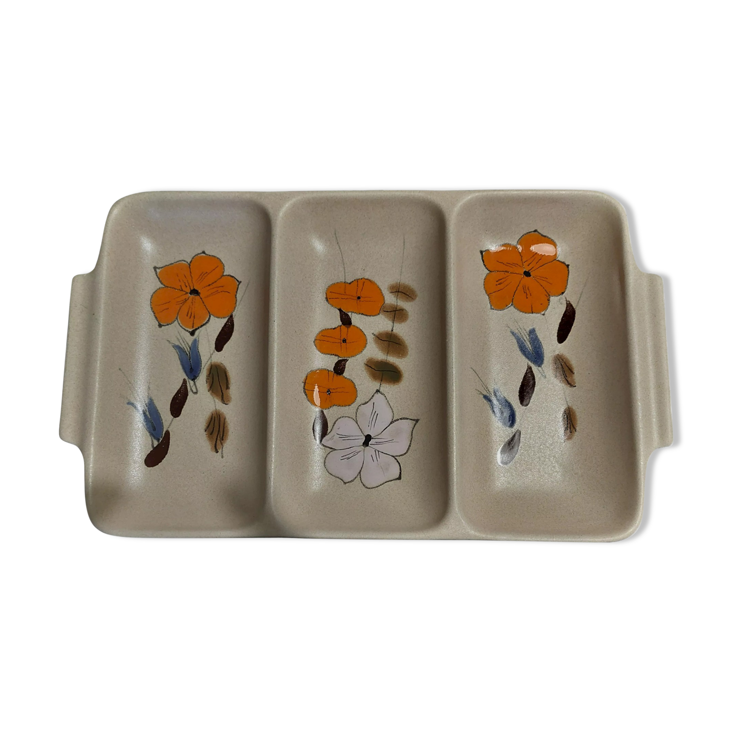 Vintage stoneware appetizer dish