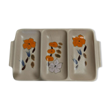 Plat à hors d'oeuvre vintage grès