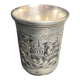 Gobelet à vodka argent russe Moscou décor ciselé XIXème