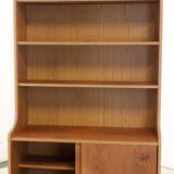 vintage bookcase with full on storage space.