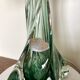 Dark green Val Saint Lambert lamp