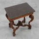 Napoleon III style Carved Walnut side table with Bluestone top, France ca.