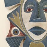 Painted terracotta wall mask