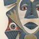 Painted terracotta wall mask