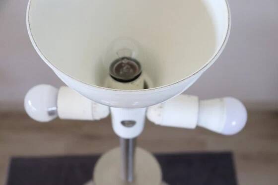 Large table lamp in satin-chrome steel by Goffredo Reggiani, Italy 1970s