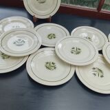 12 Terre de Fer Marmoz dessert plates