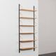 Set of six upcycled oak shelves in Poul Cadovius style.