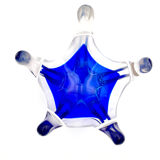 Hospodka Chřibská Crystal Bohême Blue Cobalt and Opaline Cup Circa 60