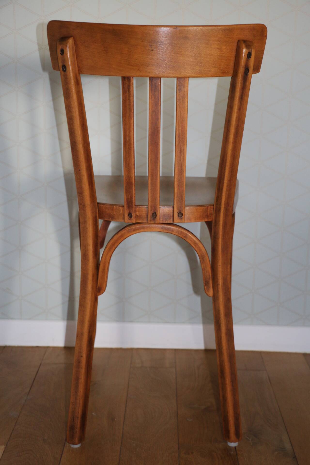 Set of 3 Baumann chairs No. 27 dark beech