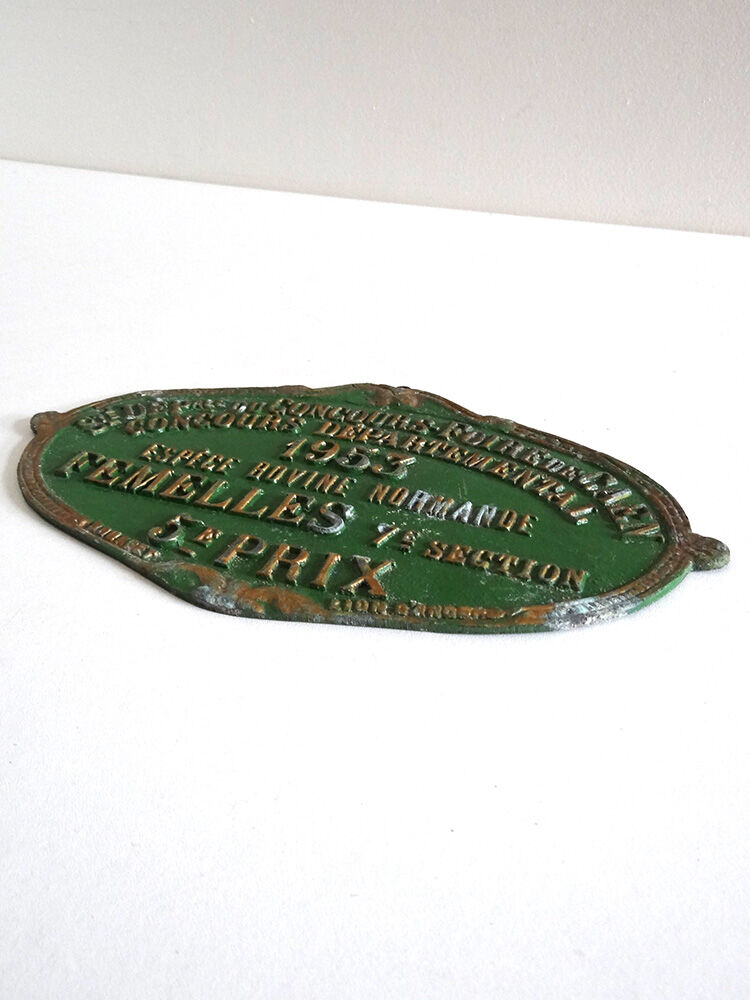 Plaque agricole de 1953