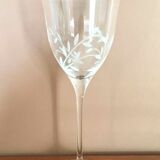 Set 6 engraved crystal wine glasses