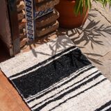 Handwoven recycled cotton rug - 40 x 60 cm