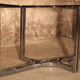 Dining table glass smoke base chromed metal 1970