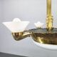 Art Deco chandelier with glass shade, Czechoslovakia, 1930s