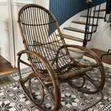 Vintage rattan rocking chair