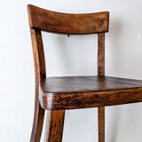 High chair in varnished wood 50s