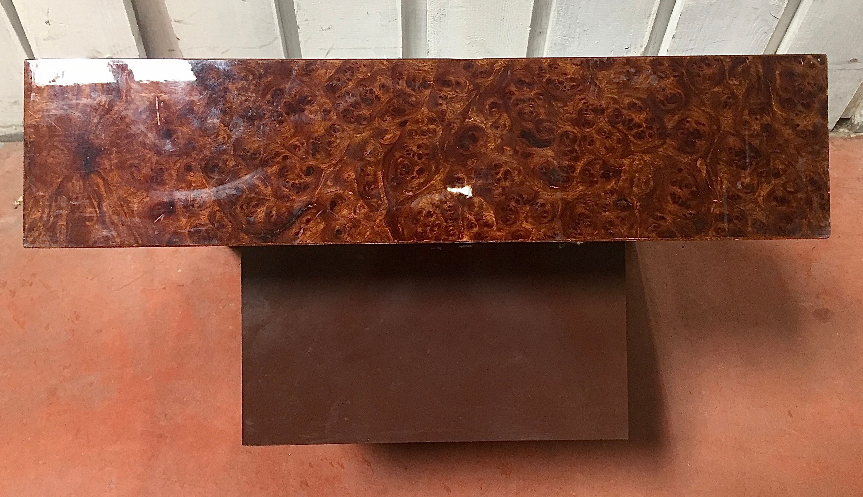 Elm magnifying glass coffee table