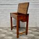 Vintage Wooden School Desk with Storage #D381