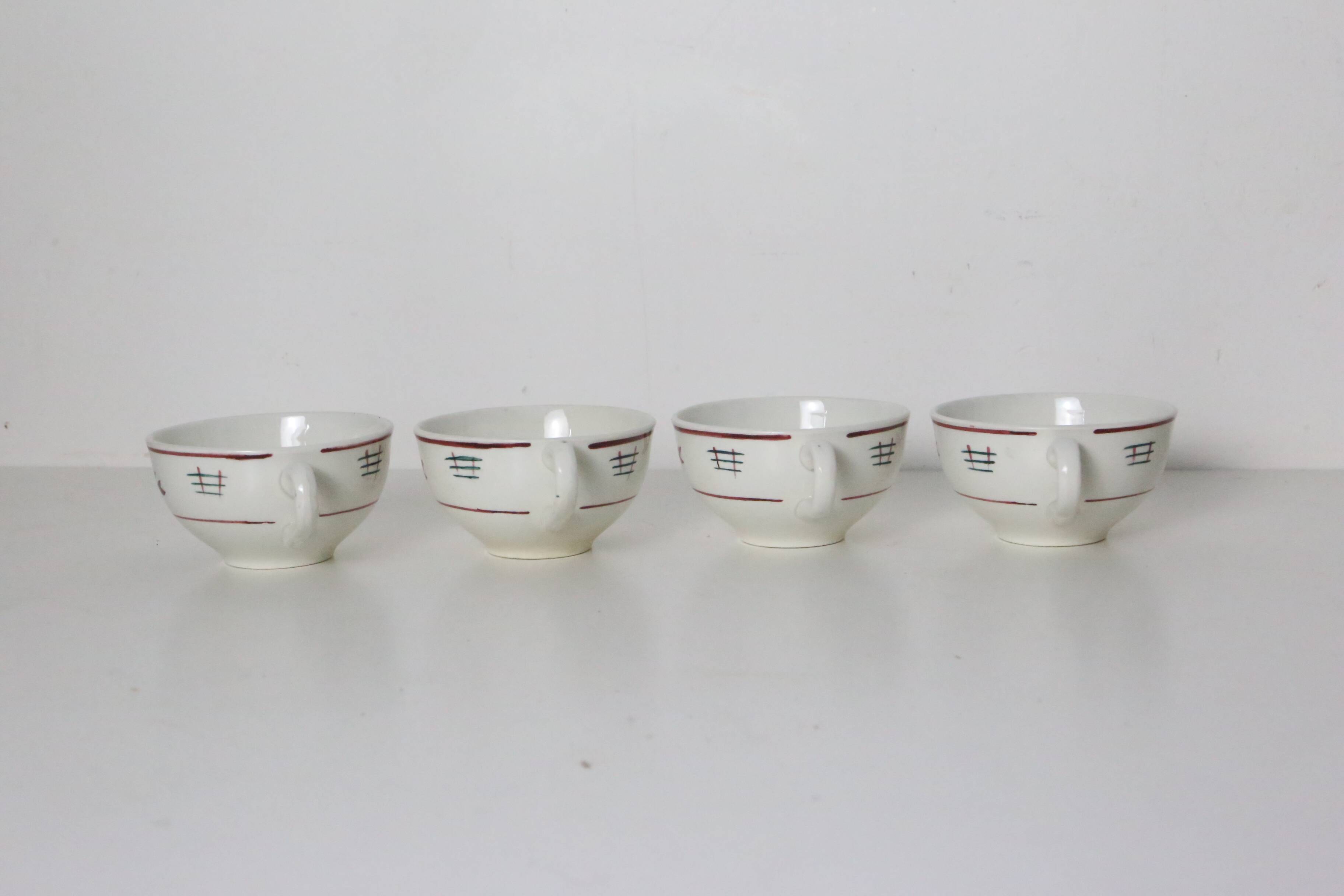 Set of 4 cups, vintage, French