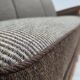 1950s, Danish 3-seater sofa, furniture wool, solid carved oak wood.